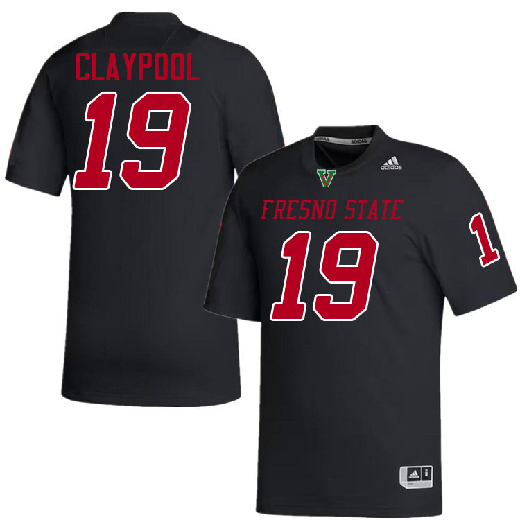 Fresno State Bulldogs #19 Finn Claypool College Football Jerseys,Uniforms-Black